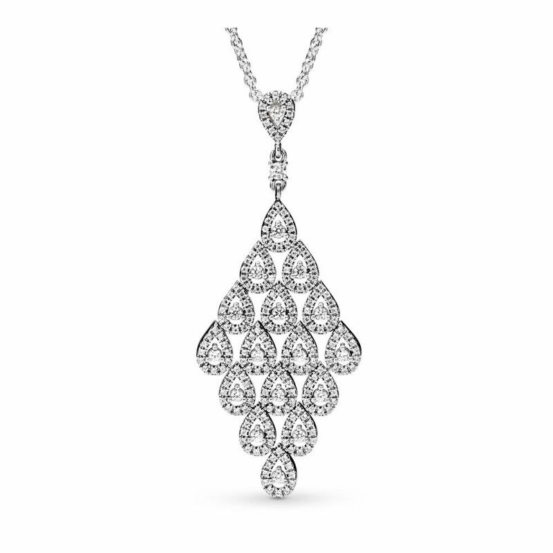 Pandora Australia Cascading Glamour Necklace & Pendant - Sterling Silver | TVPXBG527